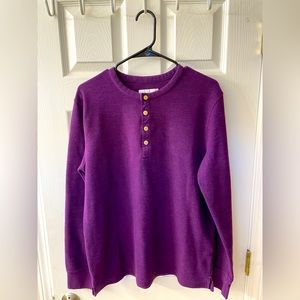 Goodfellow & Co. men’s purple Henley shirt Sz L